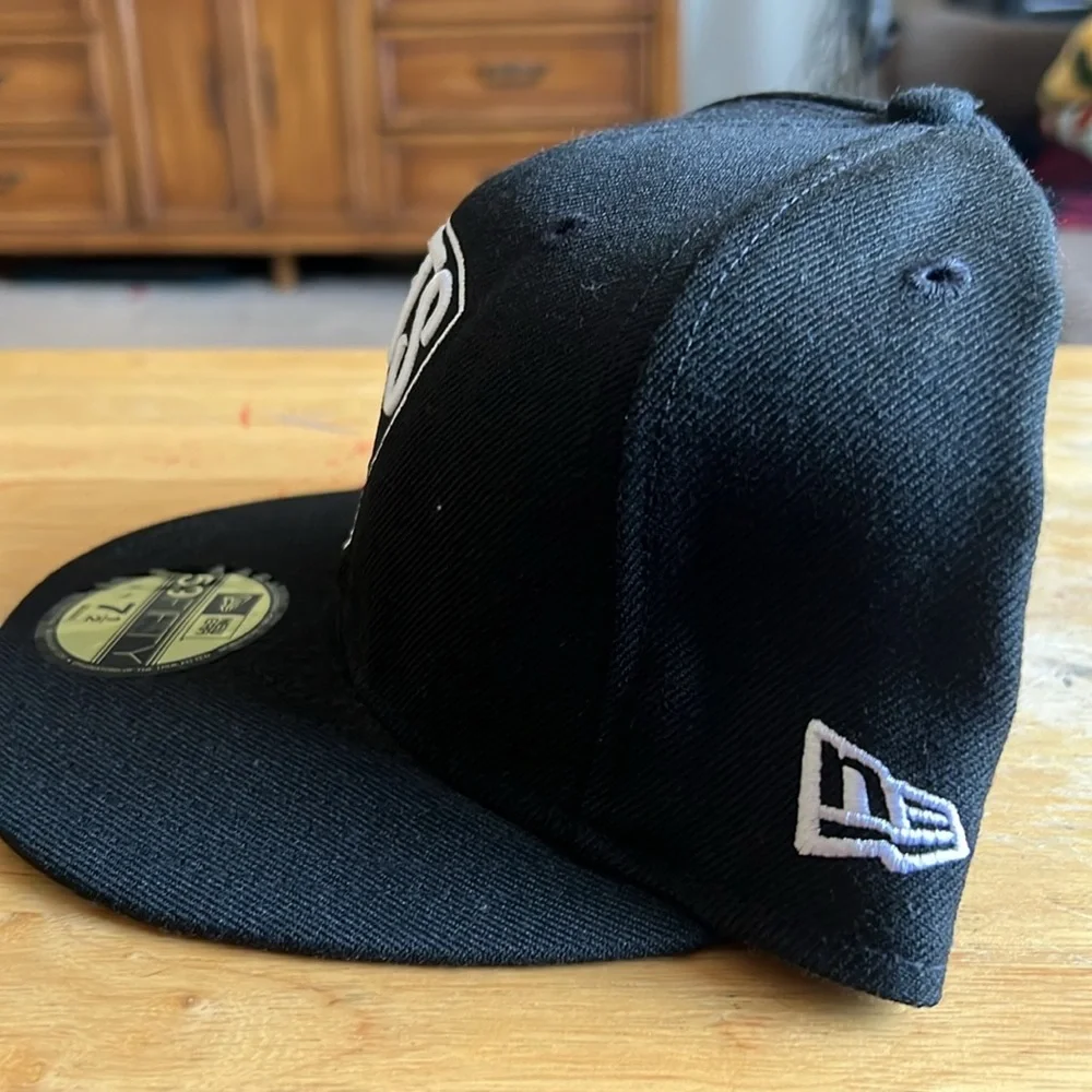 New Era Black and White cap size 7 1/2